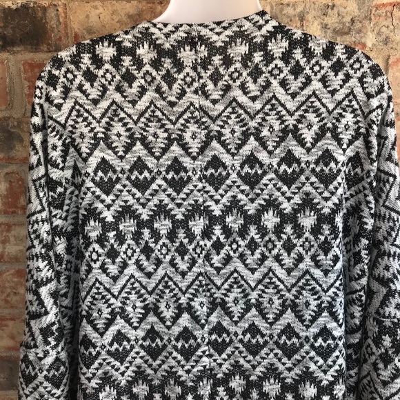 {H&M DIVIDED} Geometric Aztec Tribal Long Cardigan - Picture 6 of 11